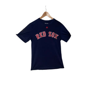 Kids Size Small Boston Red‎ Sox #6 Baseball Tee Shirt